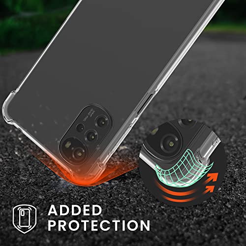 kwmobile Crossbody Case Compatible with Motorola Moto G22 Case - Clear TPU Phone Cover w/Lanyard Cord Strap - Transparent/Black - Image 2