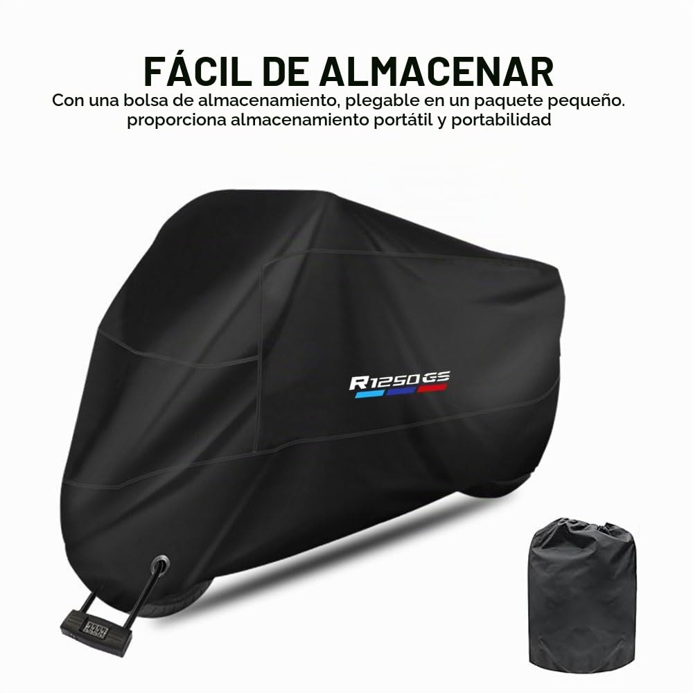 Funda impermeable para moto, resistente al polvo, a prueba de lluvia, resistente al viento, antipájaros, de poliéster 210D, antirrobo, para moto y scooter R1250GS R 1250 GS R1250 GS ADV (290 x 110 x