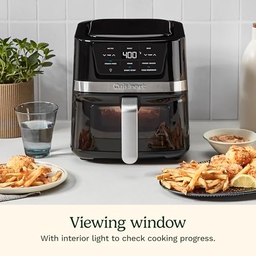Cuisinart Air Fryer, 2.6-Quart Compact Basket Fryer with 3 Cooking Functions to Air Fry, Roast, and Bake, 3 Airfryer Presets, Dishwasher-Safe Parts, AIR-80, Stainless Steel & Black 8