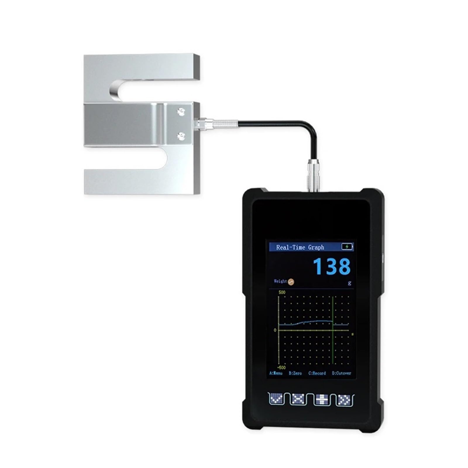 Dynamometer, Handheld Digital Force Gau Pull Push Dynamometer Charging Mode Measuring Instrument Load Cell Indicator Auto Physical Chassis