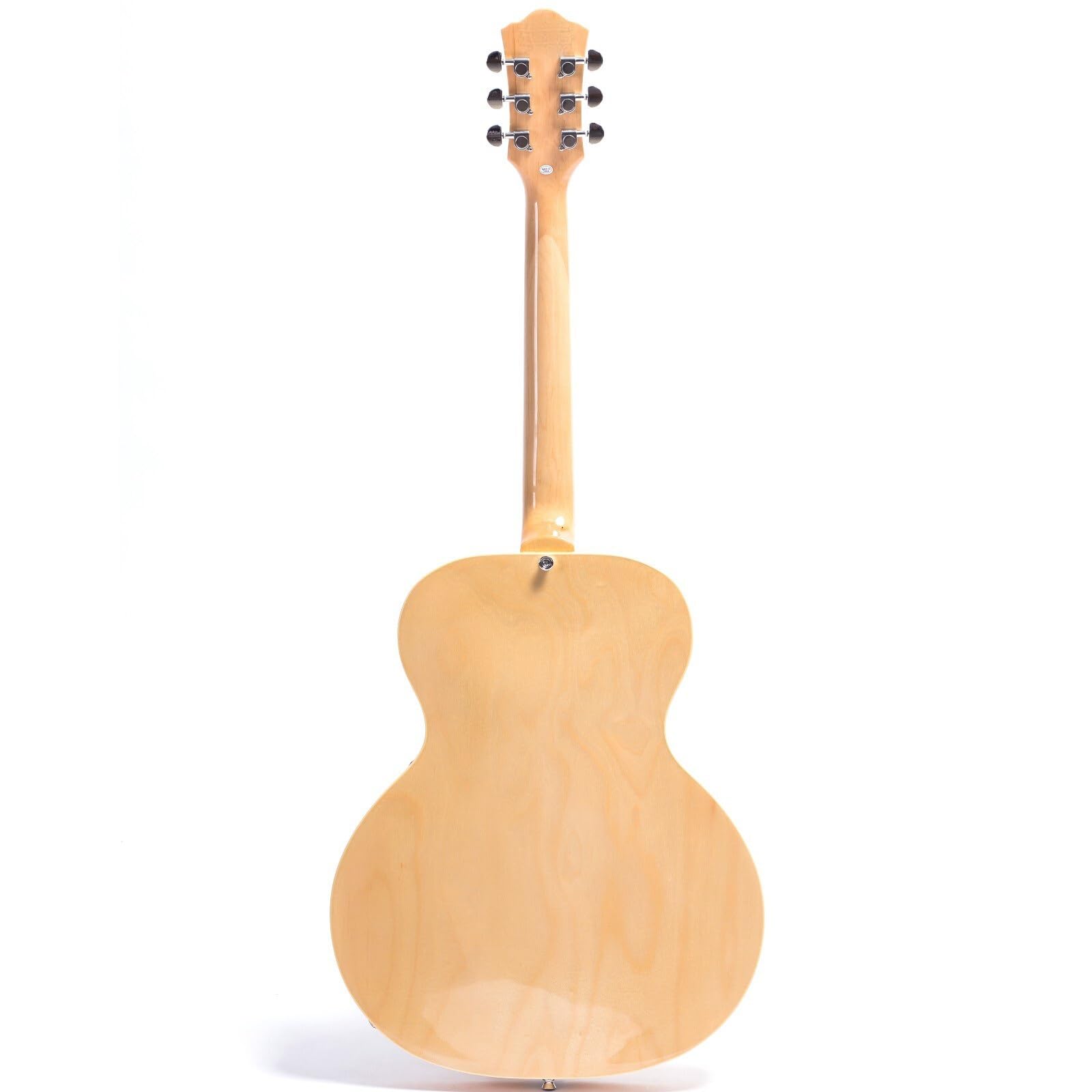 Gitara Elektryczna Gitara Elektryczna W Kolorze Naturalnego Drewna Korpus Hollow Body Osprzęt Chromowany