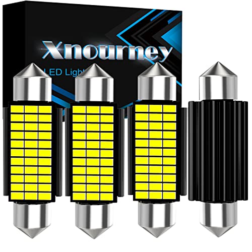 4 Últimas bombillas LED en forma de abanico de 12-24V 211-2 212-2 578 bombillas LED de chip blanco 3014 de 6500 k, sin errores 1,65 'canbus de 41 mm, para lámparas de techo circular en tarjeta