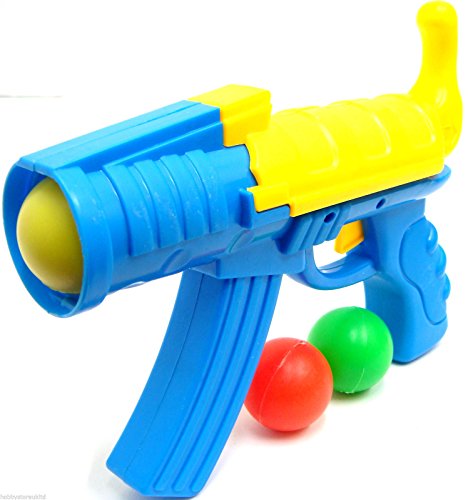 Toy Gun Pop Gun Ball Blaster Air Blaster 3 Balls Spring Loaded Plastic Gun Toy