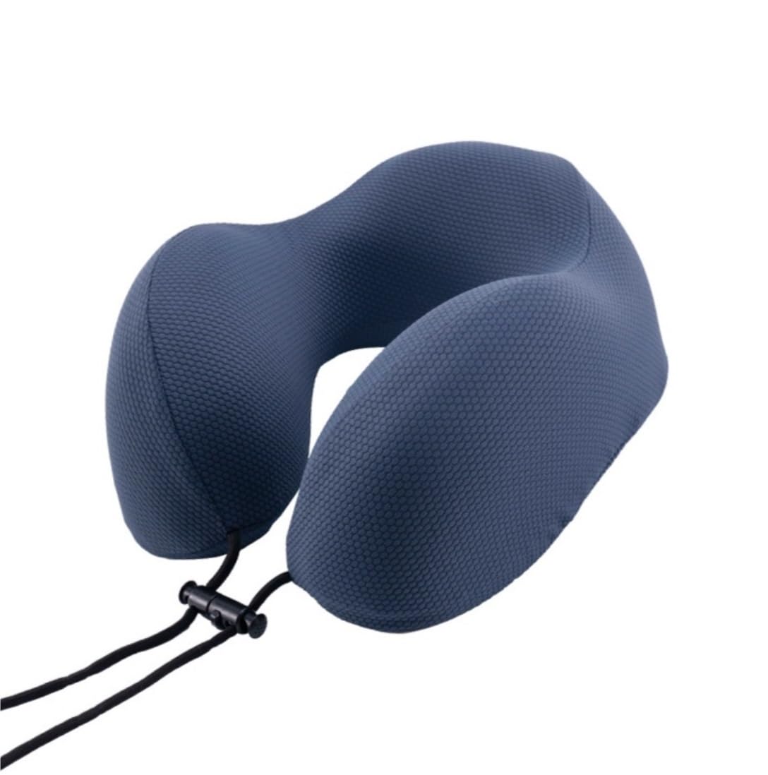 Almohada Viaje Almohada De Viaje De Espuma Viscoelástica, Almohada De Viaje De Nailon para El Cuello, Almohada De Avión Lavable Cojin Cuello Viaje(D)
