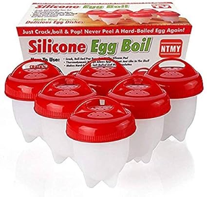 MICRONE 6 Pouch Silicon Egg Boil Cooker Mold Steamer Boiler !!