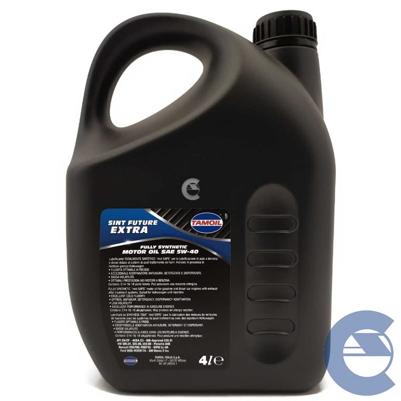 Tamoil Sint Future Extra 5w-40 8 LITRI Olio Motori BENZINA DIESEL ACEA C3