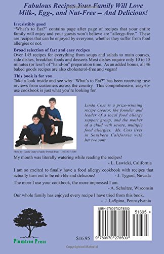 What's To Eat?: The Milk-Free, Egg-Free, Nut-Free Food Allergy Cookbook #TOP1