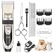 poppy pet Dog Grooming Hair Clippers, Dog Trimmer Clippers for Thick Coats, Cordless Dog Clippers Professional Heavy Duty, Sheer Clippers for Large and Small Dogs