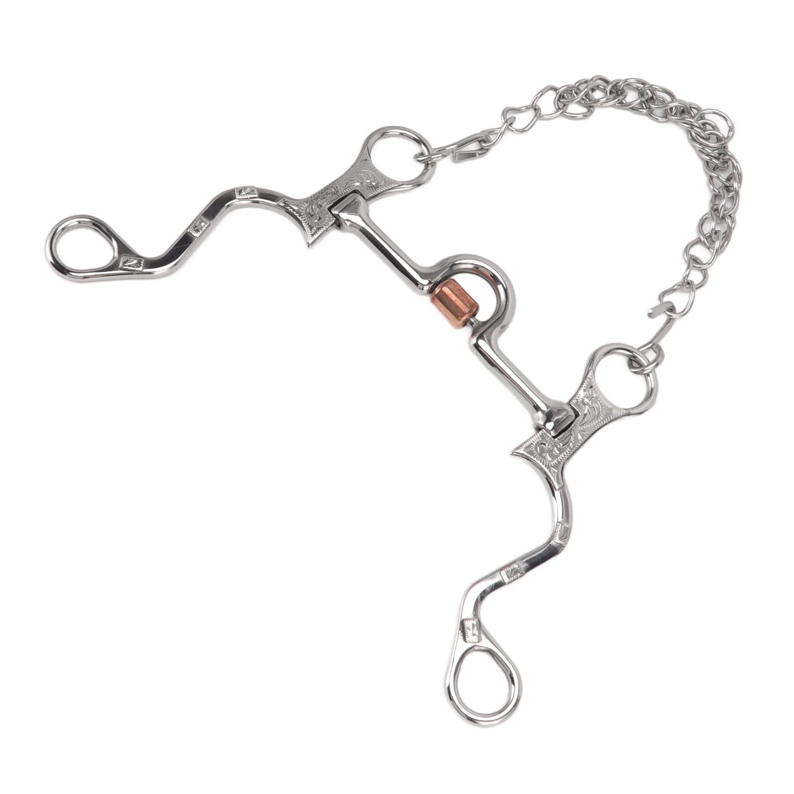 Broca de boca de caballo de 120 mm Anillos sueltos de caballo Broca de rotura de caballo de acero inoxidable Boca de caballo con cadena Broca de filete de caballo resistente al desgaste Equipo de entr