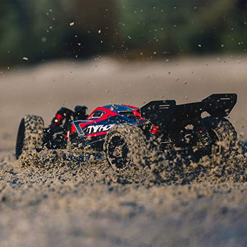 Image of ARRMA RC Car 1 /8 Typhon 6S V5 4WD BLX Buggy with Spektrum Firma RTR (Ready-to-Run), Black and Red, ARA8606V5