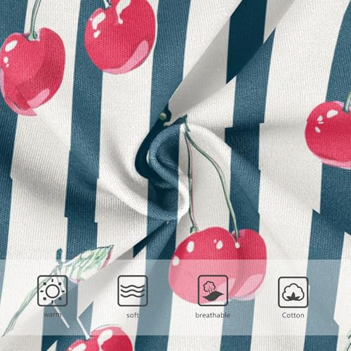 Wusikd Cherries Stripes Girls' Underwear Cotton Girls Briefs Soft Toddler Underwear 2T3