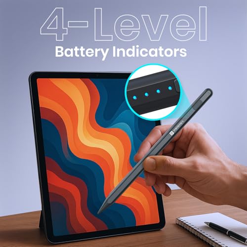 Image of Portronics Glide A, Stylus Pen for Android Devices /Smartphone /Tablet, Magnetic Attachment, Type-C Charging, Extra Nib, Smooth & Precise Writing for Notes & Drawing