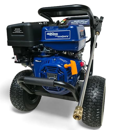 Ford Benzin-Hochdruckreiniger 13PS | Flächenreiniger 420cm³ mit 303 bar | Annovi reverberi RSV-4G40 Triplex Keramik Hochdruckpumpe | Steinreiniger Industriereiniger