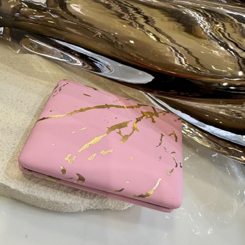 Espejo de Maquillaje portátil doble faz plegable miniatura 6