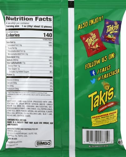 Miniatura 3 de TAKIS - Caja de chips de tortilla crujientes y crujientes con 6 bolsas de 4 onzas