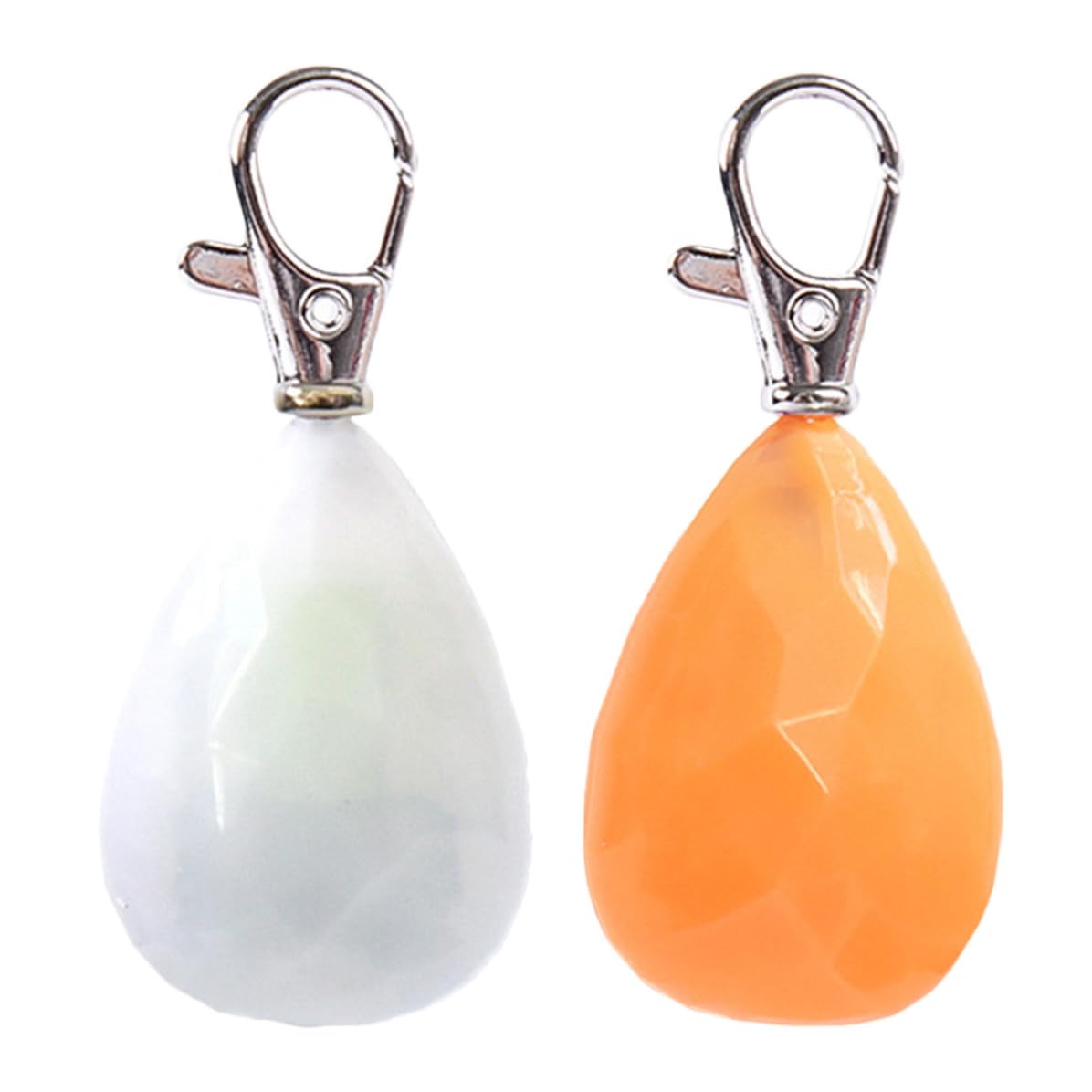 Pendentif lumineux pour chien orange en plastique léger et étanche rechargeable par USB