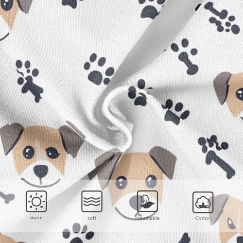 Wusikd Cute Dog Faces Girls' Underwear Cotton Paw Prints Girls Briefs Soft Toddler Underwear 2T3