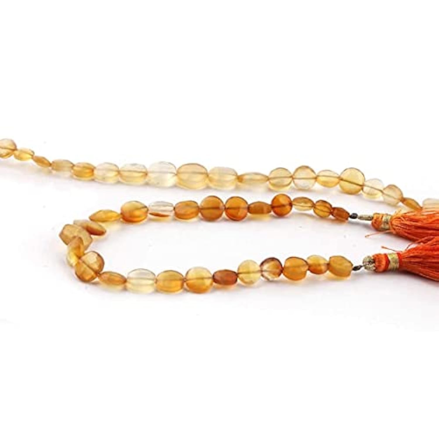 Calcédoine orange perles sans impuretés perçage précis pour enfilage facile SB1598