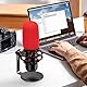 HyperX QuadCast Popschutz Rot - Mikrofon Schallschutz Popschutz Professioneller Mic Windschutz Kompatibel mit HyperX QuadCast S Pop Filter von YOUSHARES