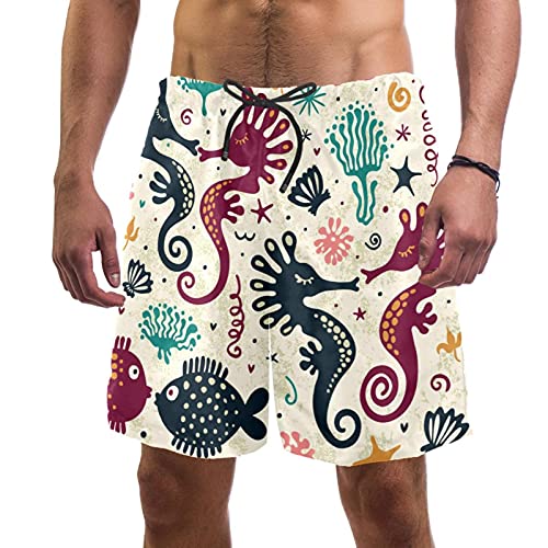 Short de bain vintage homme doublure maille doux et confortable S