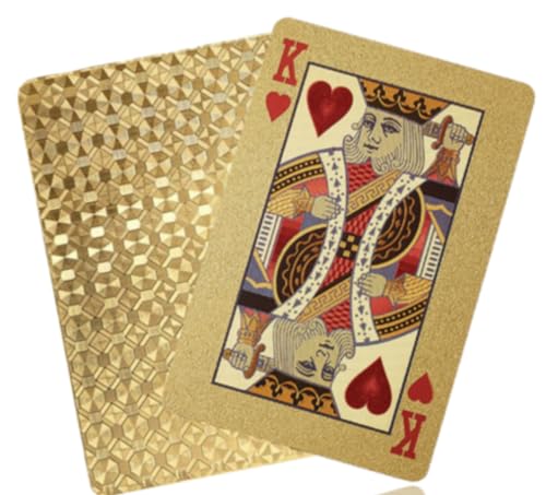 2 barajas de cartas Gold Diamond resistentes y a prueba de agua miniatura 6