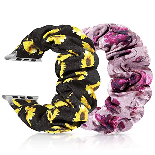 Image of Greatfine Scrunchie Band Compatible with Apple Watch Bands 38mm 40mm 41mm 42mm 44mm 45mm 46mm 49mm Women, Elastic Scrunchie Watch Strap for iWatch Watch Series 11 10 9 8 7 6 5 4 3 2 1 SE 3 2 Ultra 3 2