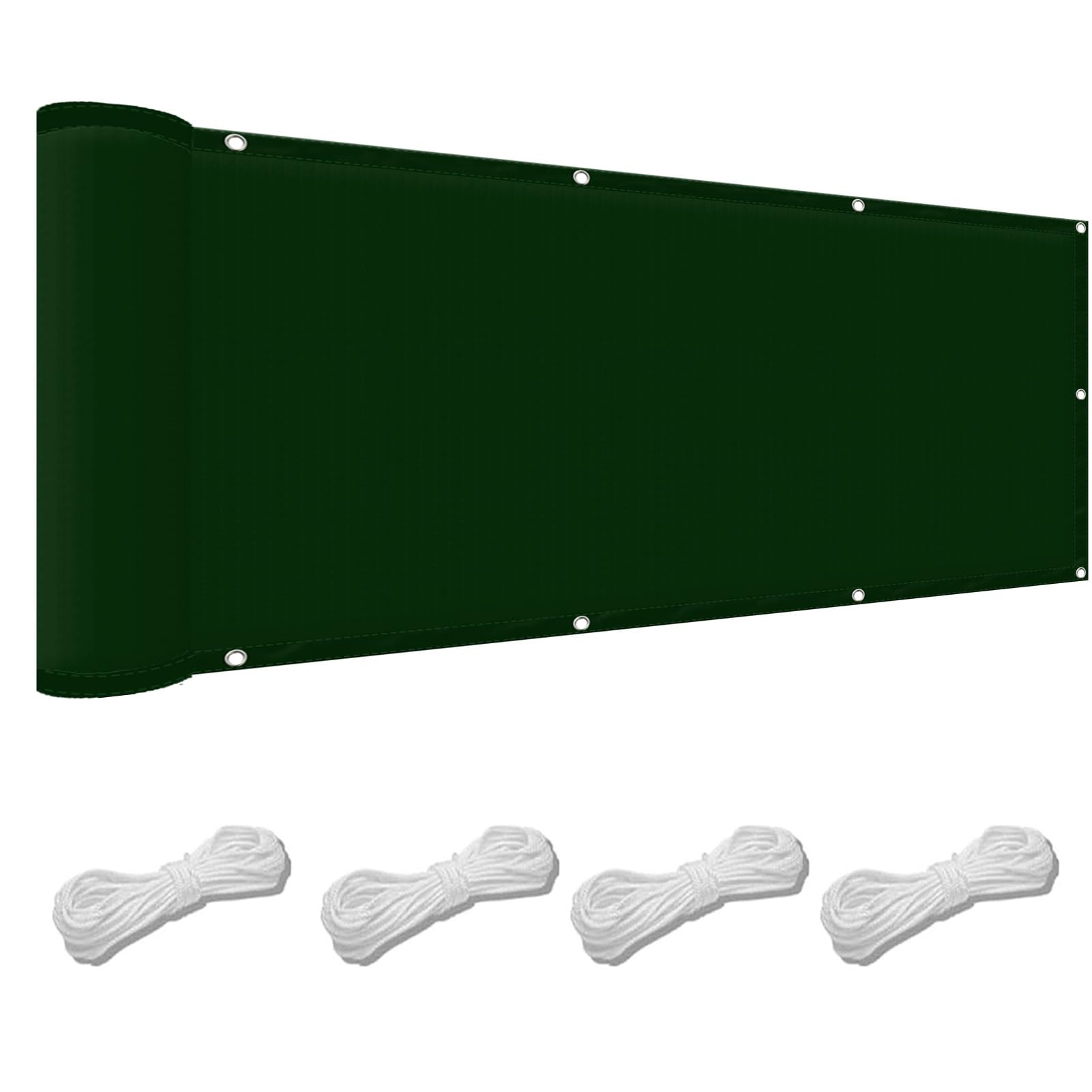 Garden Sail Canopy 30 x 300 cm(12 x 118inch) Waterproof Patio Awning Canopy 98% UV Block with Free Rope & Fixing Kit Carport Swimming Plants Shade Netting, Dark Green