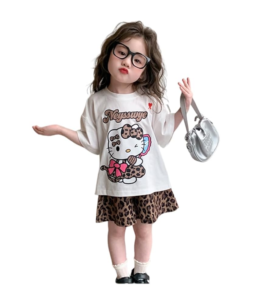 キッズファッション = Kids Fashion : ようこそ!とびきりおしゃ… Amazon.co.jp: [INUKURIN] キティ ヒョウ柄 キッズ服 Tシャツ 半