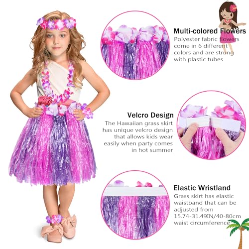 Disfraz Infantil Falda Hawaiana con Accesorios miniatura 3