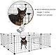 ALLISANDRO Verstellbares Laufgitter DIY Laufstall Welpenauslauf mit Tür für Kleintiere und Meerschweinchen Rabbit Bunny Guinea Pig Playpen schwarz [35x35cm X12 Panels]