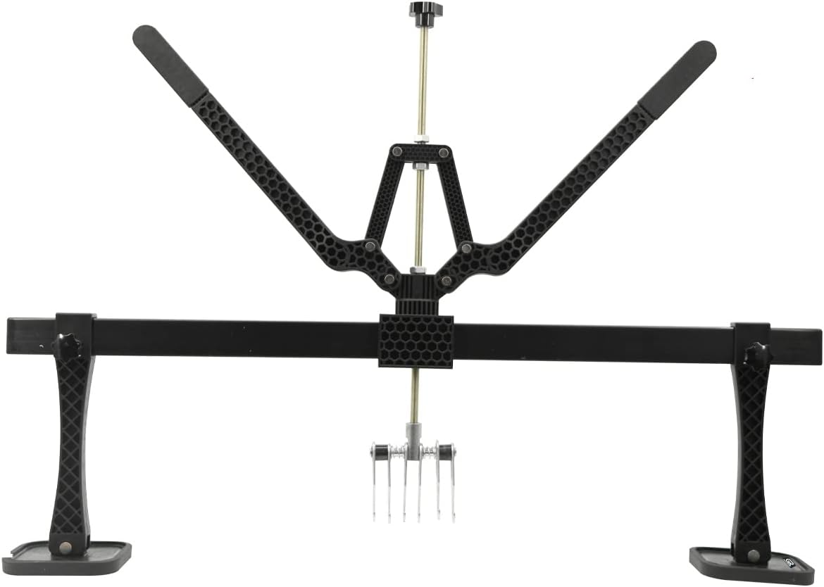 850mm Car Dent Pull Lever Bar Kit 6 Claw Hook Puller Rings Aluminum Auto Body US (Black)