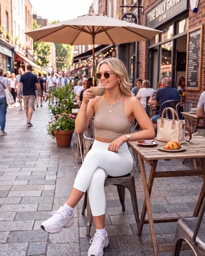 Image of TNNZEET High Waisted Leggings for Women - No See Through Tummy Control Cycling Workout Yoga Pants with Pockets Reg & Plus