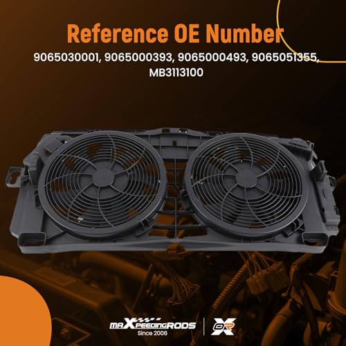 Image of maXpeedingrods Cooling Fans Assembly for Mercedes-Benz Sprinter 2500 NCV3 2010-2018, 3500 2010-2018, 3500XD 2018, 683058068743 MB3113100 9065030001