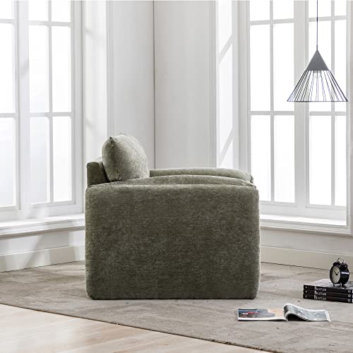 Miscoos BS303523AAG Chenille Oversized Armchair - Modern Accent Chair & Single Sofa Lounge, 38.6'' Wide, Comfortable Seating For Living Room & Bedroom thumb #3