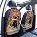 Hayyett Panther Towel Wrap in A Bathtub Car Seat Back Kick Protectors,2 Pack Kick Mats with Storage Pockets for Vehicles to Protect from Dirt Mud Scratches