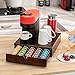 FlagShip Nespresso Vertuo Pod Drawer Storage - Elegant Wood Frame, 50 Pod Capacity