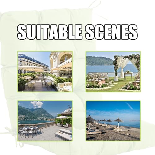 VNHGNHG Outdoor-Hochstuhlkissen, Wasserdichte, Dicke Polsterauflage für Terrassen- und Schaukelstühle, für Drinnen und Draußen, Getuftetes Kissen für Ess- und Bistrostühle (21 X 41 Zoll)(Royal Blue,No