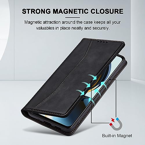Image of Jasonyu Flip Wallet Case for OnePlus Nord N30 5G,Black
