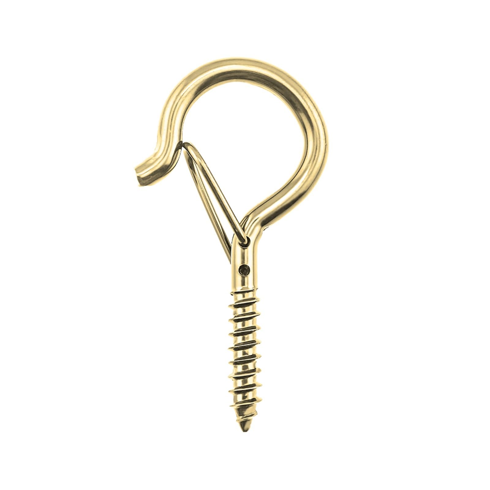 LZTDSBX Cup Hooks Screw 5-50pcs Q-Type Buckle with Spring Hook for Plant Lights Hanging Outdoor String Windproof(Gold,20PCS)