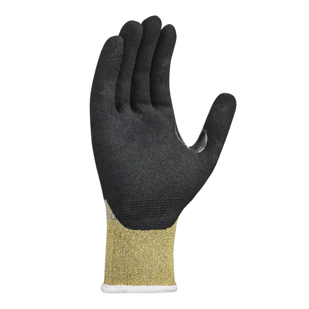texxor 288 Stück Schnittschutz-Strickhandschuhe 2620, CUT D, grau-schwarz, 8/M, Karton, Schnittschutzhandschuhe, Arbeitshandschuhe, Küchenhandschuhe