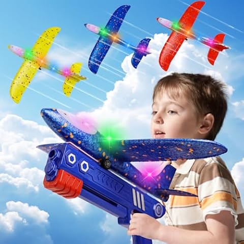 3 Pack LED Airplane Launcher Toy Set Cover