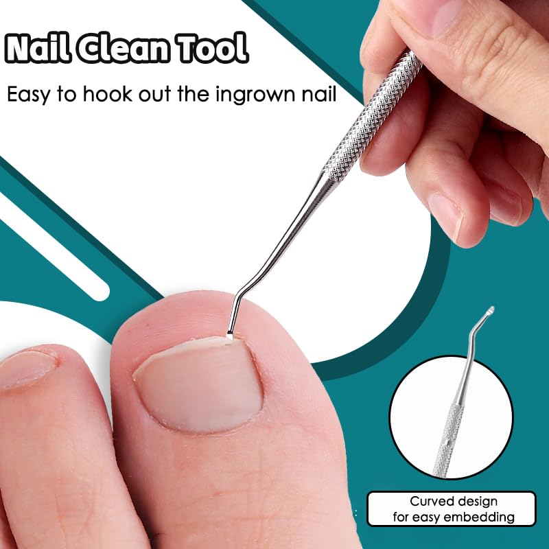 NOVANO Ingrown Toenail Removal Kit,Nail Treatment Foot Tool,Toenail Clippers for Seniors Thick Toenails,Professional Pedicure Tool,Large Toenail Clippers for Thick Nails 11Pcs - Image 5