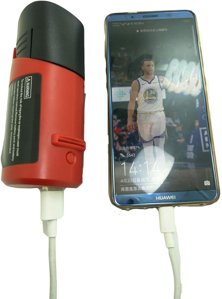 USB Power Source for Milwaukee 49-59-1201 M12 N12 USB Power Charger Adaptor 10.8V/12V Heated Jackets Li-Ion Battery USB Device Charging Adapter LaiPuDuo -Battery Not Included