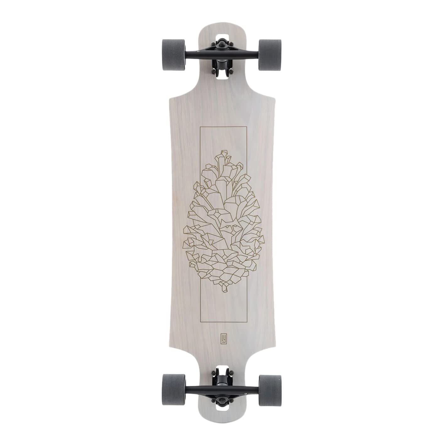 Longboard Complete Board Drop Hammer White Pinecone 36.5 Inches Drop Through 92.7 cm (White)