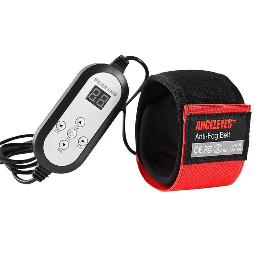 12V Dew Heater Strap for Astronomical Telescopes and Lenses,Anti Condensation Warmer with Intelligent Temperature Control,Black and Red