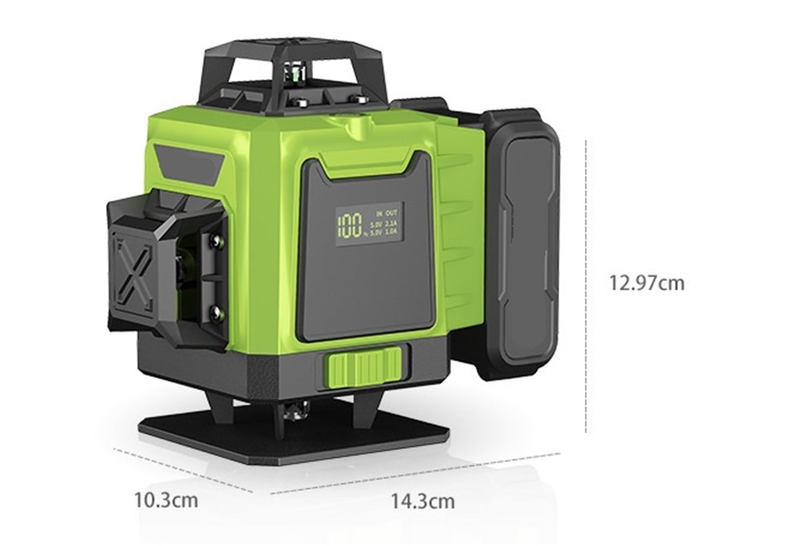 Dalmierz laserowy, Poziomica Laserowa Samopoziomujący 200 Stóp W Pomieszczeniach Zamkniętych 4D Green Cross Line 4x360 Poziomo Pionowo Podwójna Wiązka