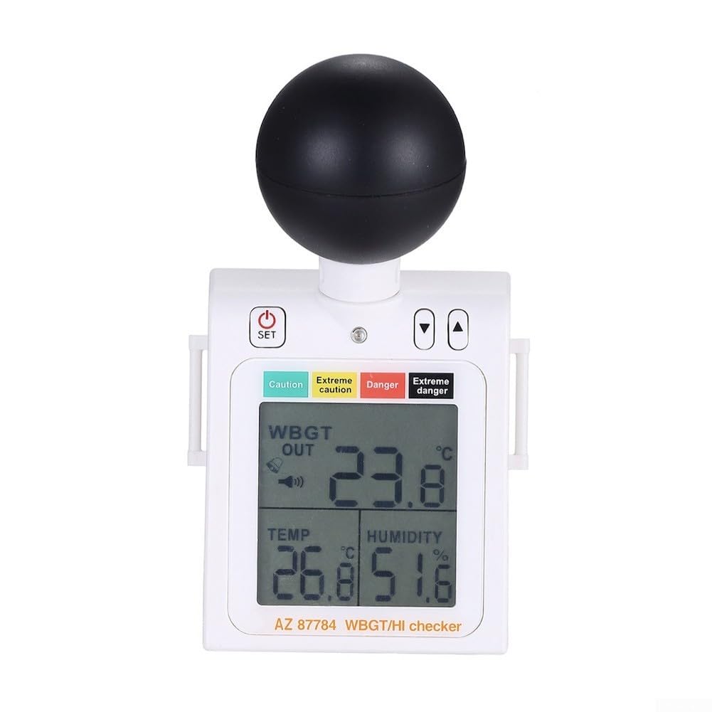 Indice digitale termico per sport all'aria aperta - Rilevatore di stress termico indossabile con allarme regolabile 70 x 60 mm