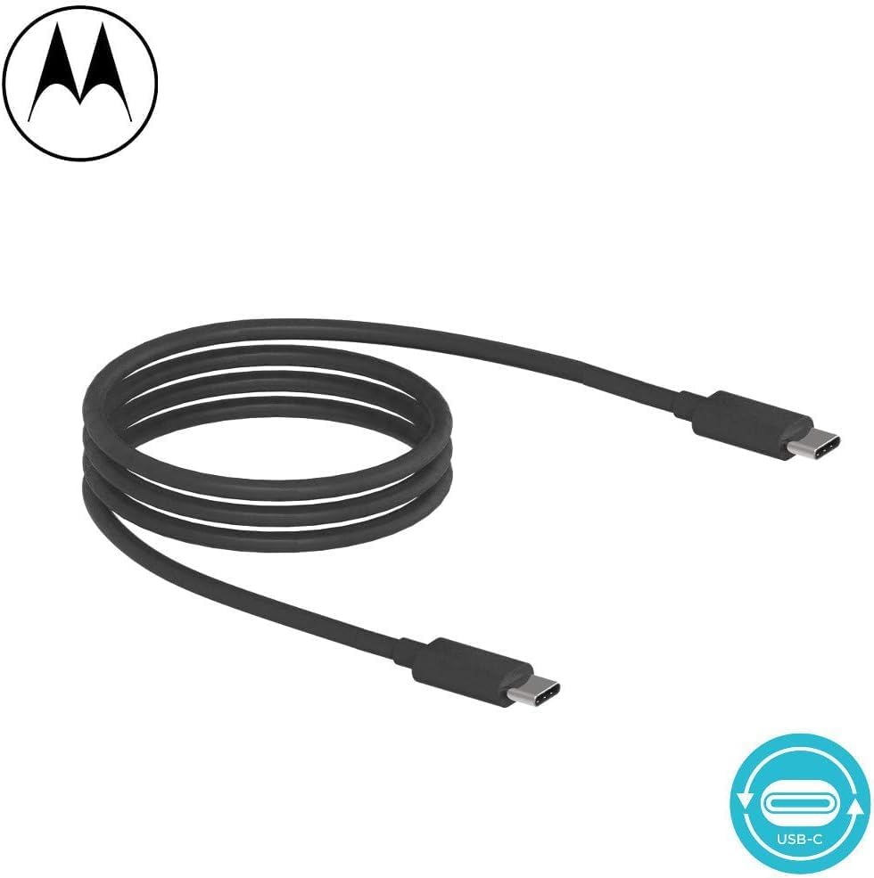 Image of Motorola Original Super-Fast USB-C to C Cable (100cm) | 68W TurboPower | Works with Moto G60,G71,G62,G73,G53,G64,G60,Edge 20, Edge 30, Edge 40, One Fusion+