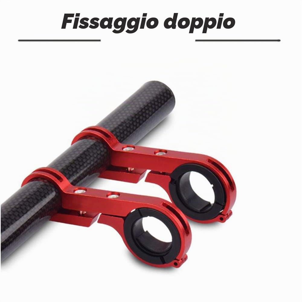 Supporto estensore per bicicletta, supporto per telefono, prolunga in fibra di carbonio con lega di alluminio, per bicicletta, tachimetro, fotocamera sportiva o smartphone