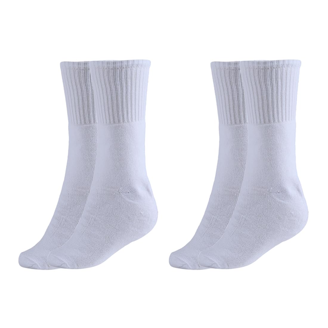 mukhaksh (Pack of 2 Pairs = 4 Socks Women Girls Cotton Terry Running Sports Athletics Cricket Badminton Basketball Football Tennis Yoga Skiing Camping & Hiking Soccer Cycling Calf Length Socks-picture-23